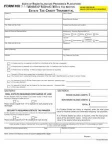 Fill Out a Valid Rhode Island 100 Template