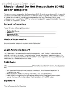 Attorney-Approved  Do Not Resuscitate Order Template for Rhode Island