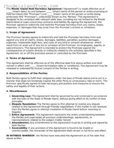 Attorney-Approved  Hold Harmless Agreement Template for Rhode Island